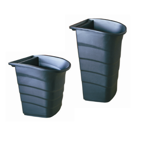 Cubetas aplicables laterales para carros gastronómicos, de polipropileno resistente.