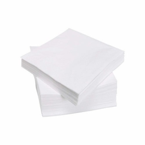 Servilleta de papel tissue extra absorbente para uso doméstico y gastronómico.