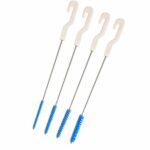 Baqueta Mini 33cm con cerdas de nylon resistentes y punta de vinilo. Ideal para limpiar tubos, válvulas, probetas y equipos industriales.