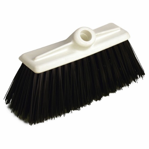 Escobillón barrendero grande de PVC negro de 30 cm compatible con cabos roscados