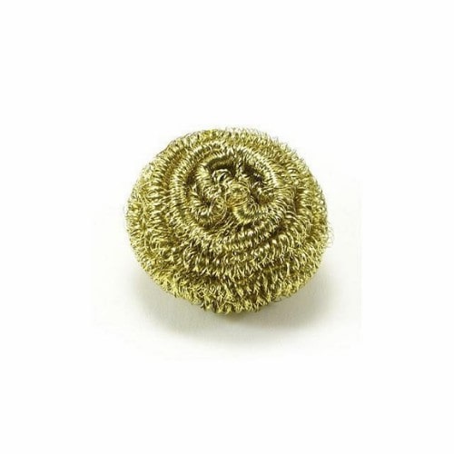 Esponja de bronce para limpieza profunda, resistente y duradera, ideal para grasa y suciedad difícil.