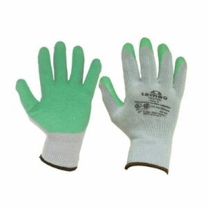 Guante Texten industrial con baño de látex micro corrugado y tejido de algodón, ideal para protección mecánica y química.