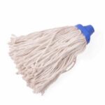 Mopín de algodón a rosca ideal para limpieza de pisos, compatible con balde escurridor y cabezal universal, práctico y absorbente.