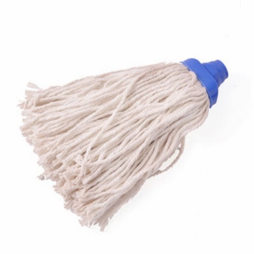 Mopín de algodón a rosca ideal para limpieza de pisos, compatible con balde escurridor y cabezal universal, práctico y absorbente.