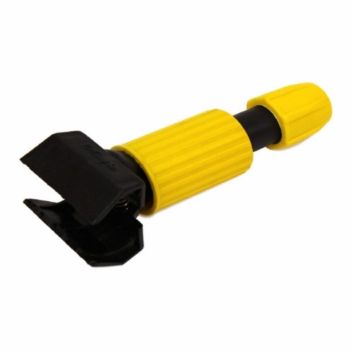 Sujetador de mopa Jaws 8006 con sistema de mandíbula para mopas de banda ancha, compatible con cabos universales.