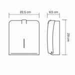 Dispenser de toalla intercalada plastico Medidas