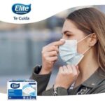 Barbijo tableado tricapa Elite con elástico Foto