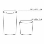 Cesto acero inox para colgar Medida