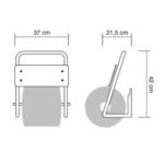 Porta bobina de pared – medidas