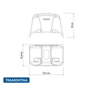 Soporte manguera fijo Tramontina de plástico - Imagen 3