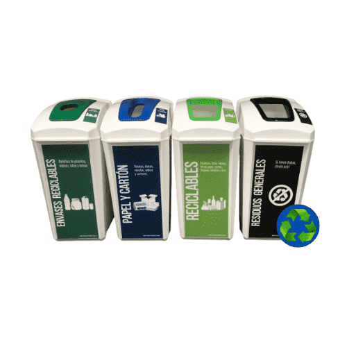 Cestos de residuos reciclables personalizados