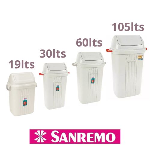 tachos de basura con tapa vaiven