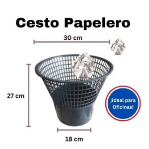 papelero calado de plástico para oficinas