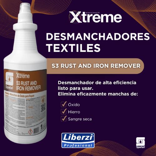 Desmanchador de óxido y hierro