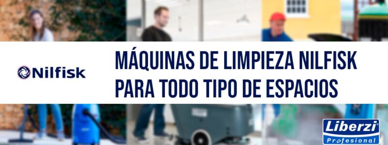 Equipo profesional Nilfisk de limpieza de pisos y superficies
