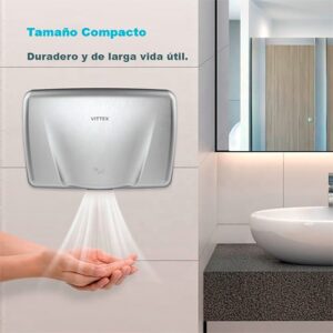 Secador de manos Vittex V2803 de Acero Inoxidable - Imagen 4