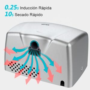 Secador de manos Vittex V2803 de Acero Inoxidable - Imagen 3