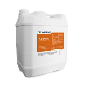 Acicrust detergente desincrustante ácido con ácido fosfórico al 12% para equipos de circulación cerrada y limpieza manual.