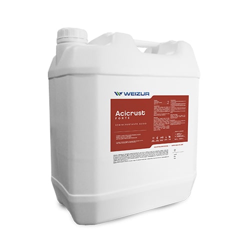 Acicrust Forte detergente desincrustante ácido para equipos de circulación cerrada, máquinas de ordeñar, pasteurizadores y envasadoras.