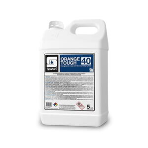 Orange Tough 40 desengrasante industrial con D-limoneno para suciedad pesada.