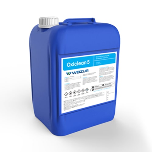 Oxi Clean 5 bactericida viricida y fungicida para máquinas de ordeñar, equipos de frío y circuitos cerrados.
