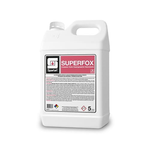 Superfox removedor de óxido y fosfatizante con acción desengrasante para metales ferrosos.