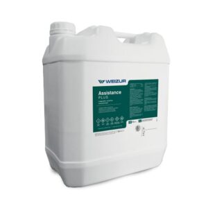 Assistance Plus limpiador alcalino clorado para la limpieza de equipos, circuitos, bandejas y cajones plásticos en plantas procesadoras de alimentos.