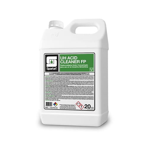 Desincrustante ácido industrial UH Acid Cleaner FP para limpieza CIP y COP en industria alimentaria.