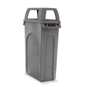 Cesto slim 87 litros Vittex con tapa 4 bocas para separación de residuos.